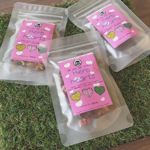3 packets of herb hearts treats for hamsters rabbits guinea pigs in singapore