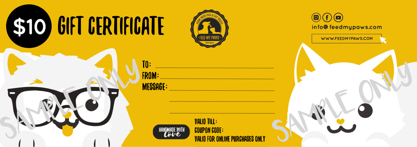 Feed My Paws Vouchers!