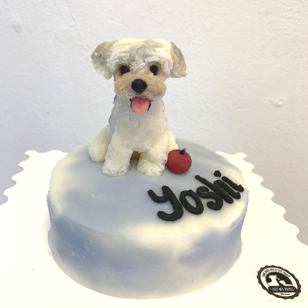 Feed My Paws SG Handmade Dog Birthday Cake Dog Figurine