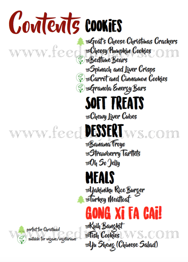 Feed My Paws 'All You Can Treat' E-Book (includes CNY recipes!)