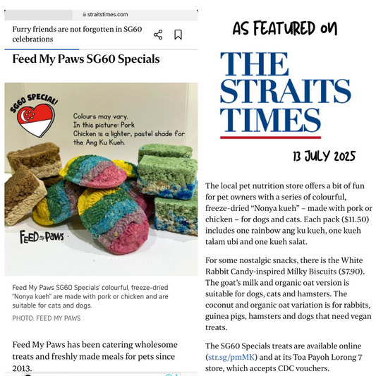 Feed My Paws has been featured on The Straits Times, yay!