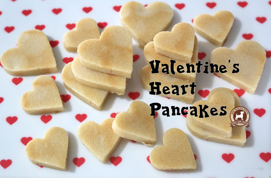 DIY FeedMyPaws Recipe: Valentine's Heart Pancakes for dogs!
