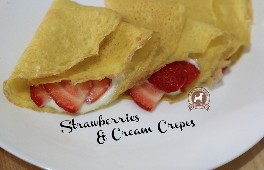 DIY FeedMyPaws Recipe: Strawberries & Cream Crepes!