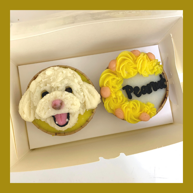 Dog Birthday Pupcake with Custom Face