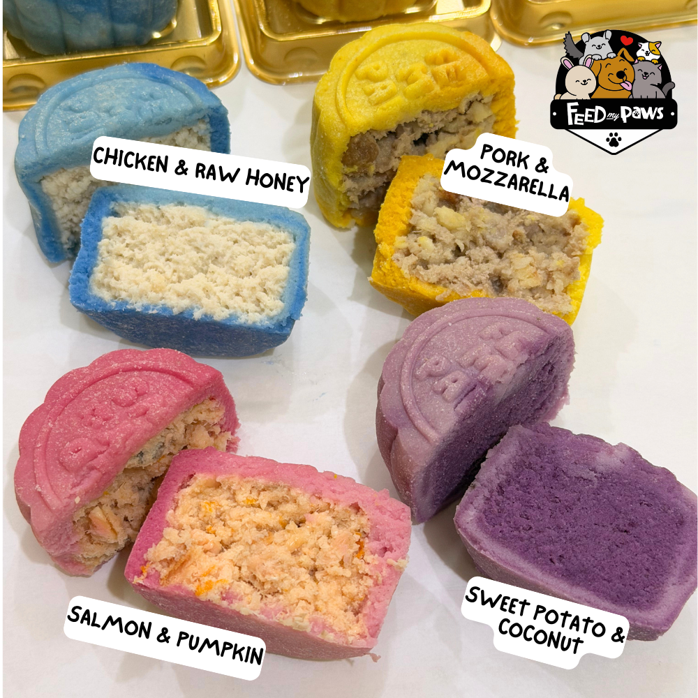 SNOWSKIN MOONCAKE FOR DOGS & CATS 2026 (Flavours: MSW Durian, Pork, Chicken, Salmon, Sweet Potato)