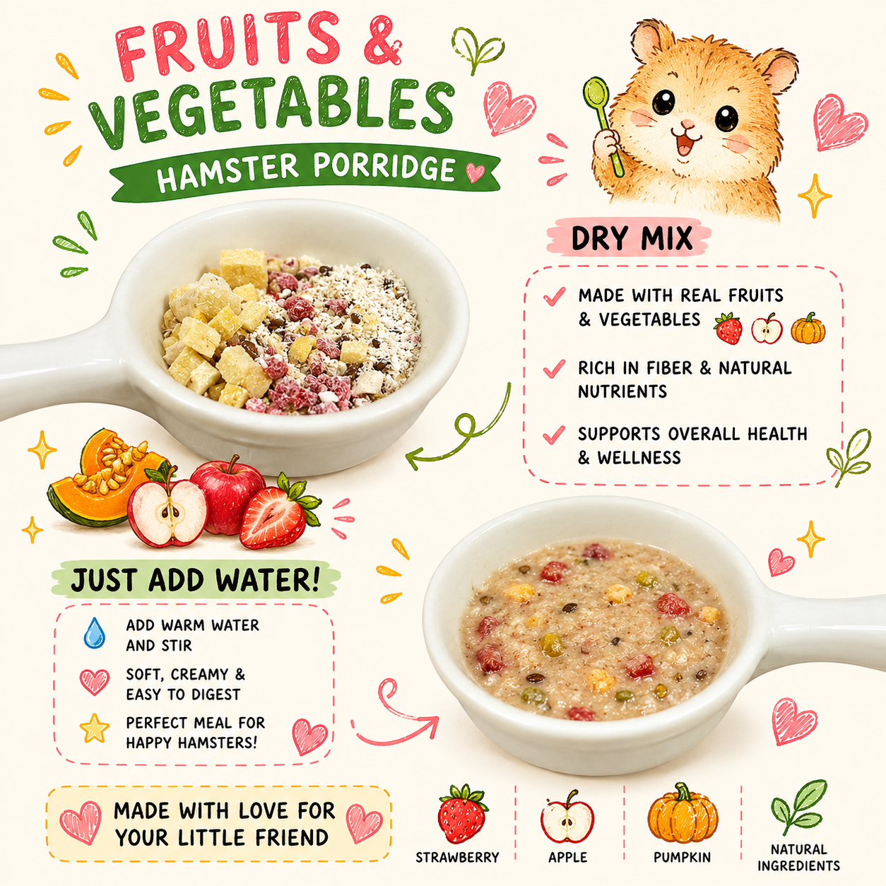 Instant Porridge for Hamsters!