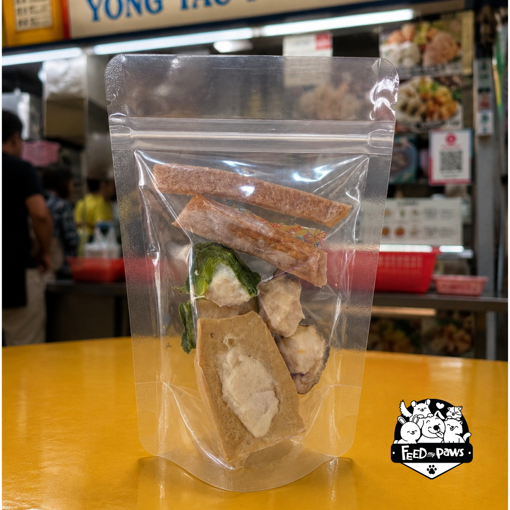 SG61 Special: freeze-dried Yong Tau Foo (cooked treat for dogs and cats)