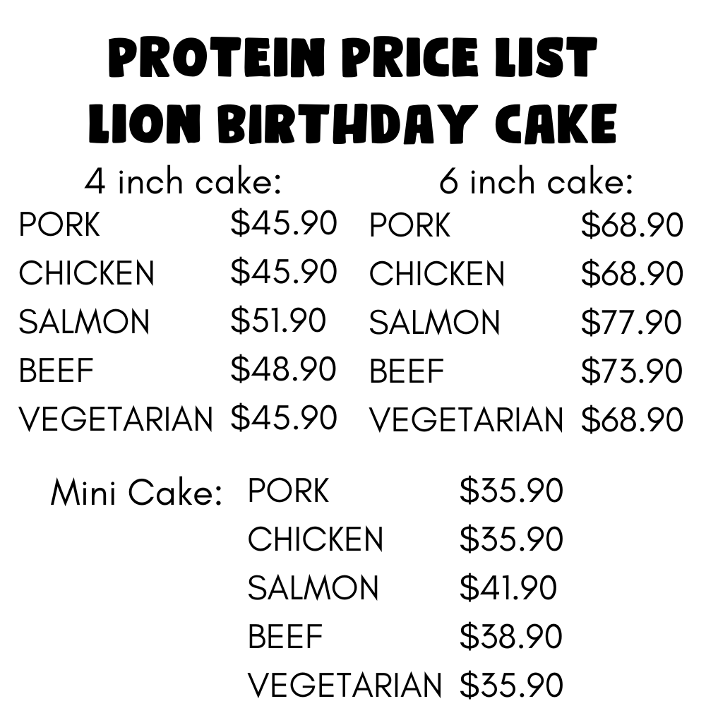 The Cute Lion Cake for Dogs