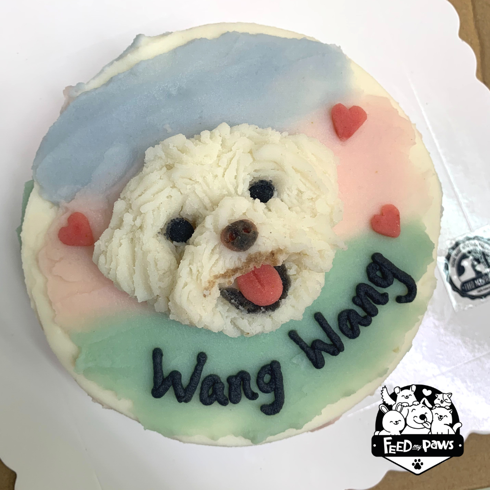 Feed My Paws SG Handmade Dog Birthday Cake Custom Face