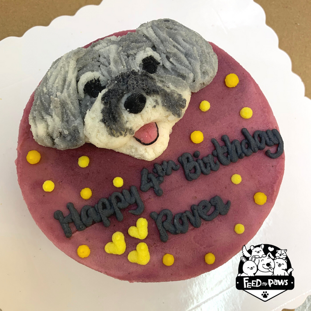 Feed My Paws Singapore | Dog Bakery | Handmade Birthday Cake for Dog Puppy | Dog Face | SG Delivery