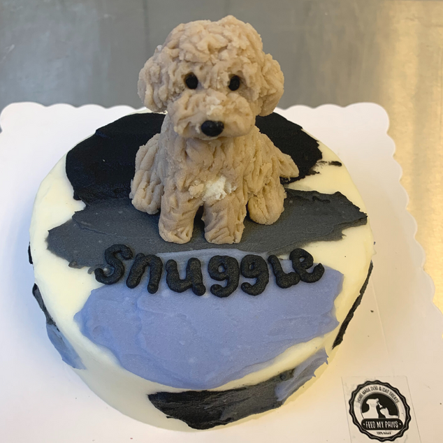 Dog Birthday Cake with Custom Figurine
