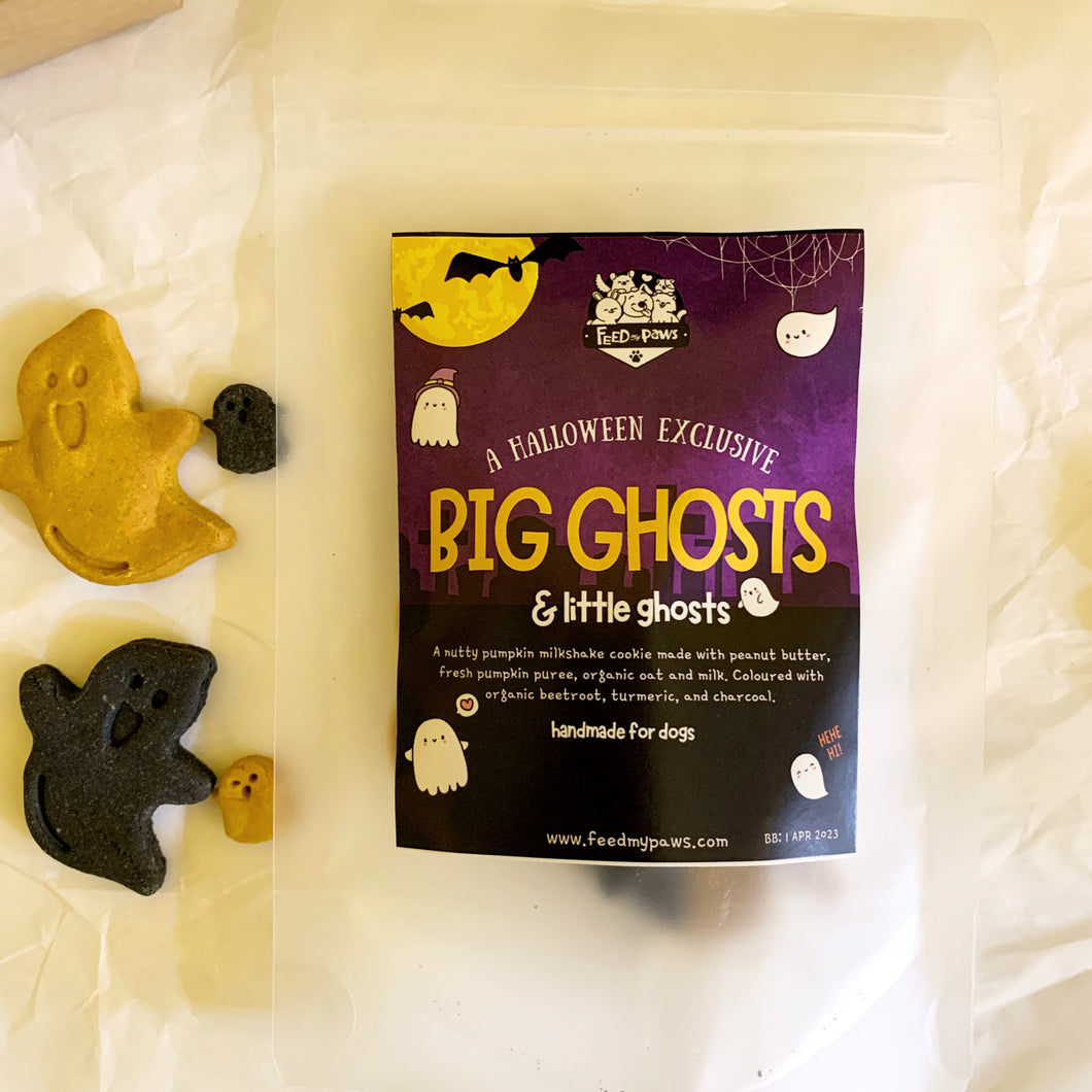 Halloween BIG GHOSTS & little ghosts Cookies (for Dogs)