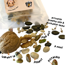 Load image into Gallery viewer, Deez Nuts (a cheeky pack of raw nuts and activated seeds for hamsters)

