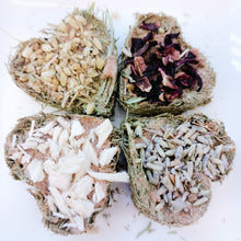 Load image into Gallery viewer, 4 cute herb heart treats for hamsters, guinea pigs, rabbits in singapore

