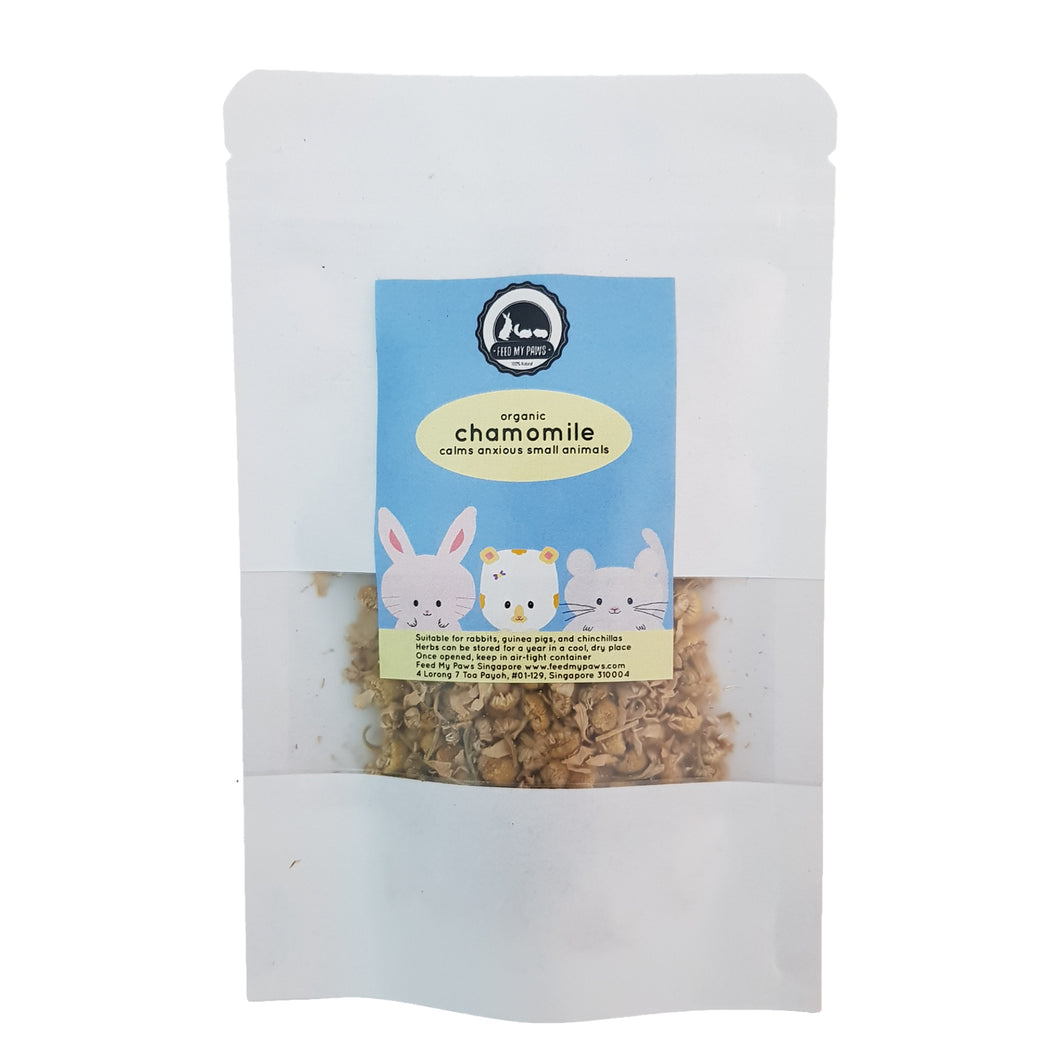 organic chamomile herb supplement for hamsters rabbits guinea pigs and chinchillas in singapore