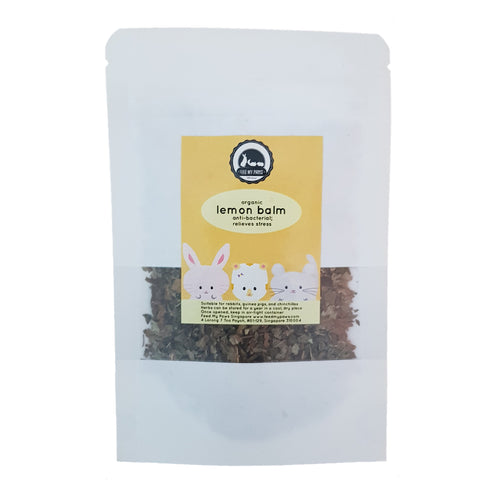  organic lemon balm herb supplement for hamsters rabbits guinea pigs and chinchillas in singapore